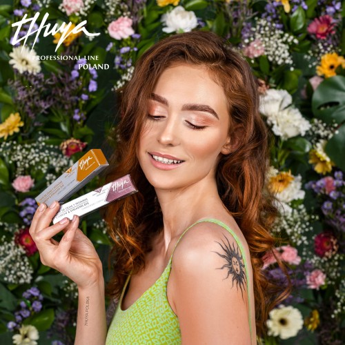 Thuya Farba arganowo - keratynowa do brwi i rzęs 14ml Marron - Ciemny Brąz