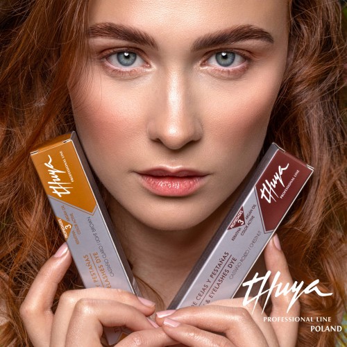 Thuya Farba arganowo - keratynowa do brwi i rzęs 14ml Bluish Black - Granatowa Czerń