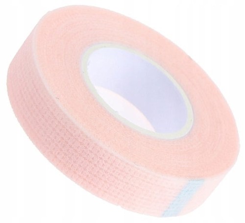 Taśma perforowana do rzęs 1,25cm x 9 RÓŻOWA