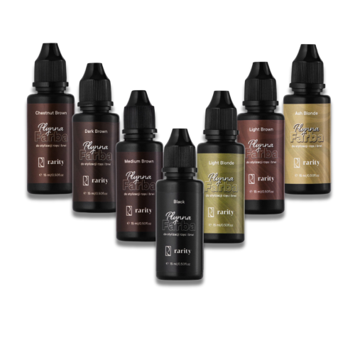 Płynna farba do stylizacji rzęs i brwi Rarity - 15ml