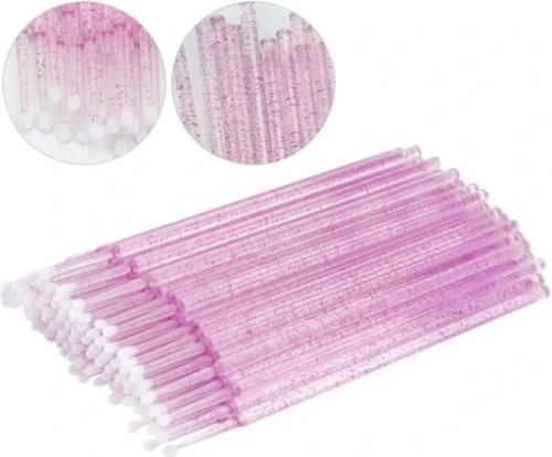 Mikro aplikatory welurowe brokatowe BROKAT KRYSTAL 100 szt. złote