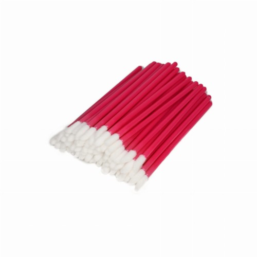Aplikatory welurowe do rzęs - biały/fuksjowy - 50  szt. aplikator