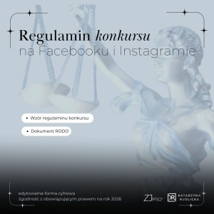 Wzór regulaminu konkursu - Facebook/Instagram