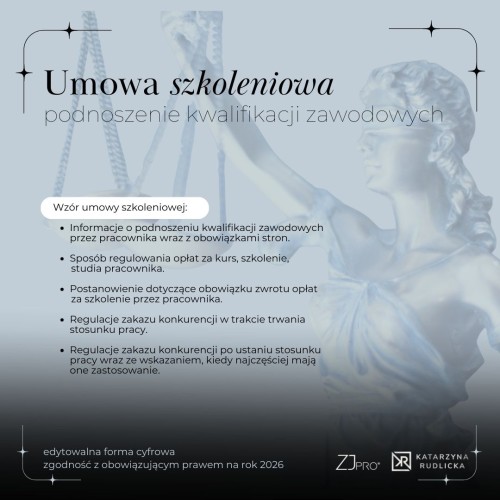 Wzór umowy szkoleniowej dla stylistki rzęs - podnoszenie kwalifikacji pracownika oraz zakaz konkurencji