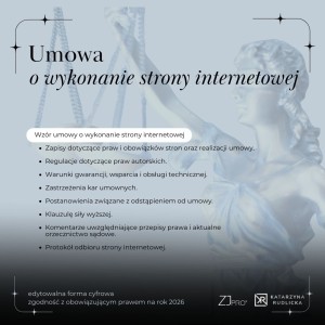 Wzór umowy o wykonanie strony internetowej