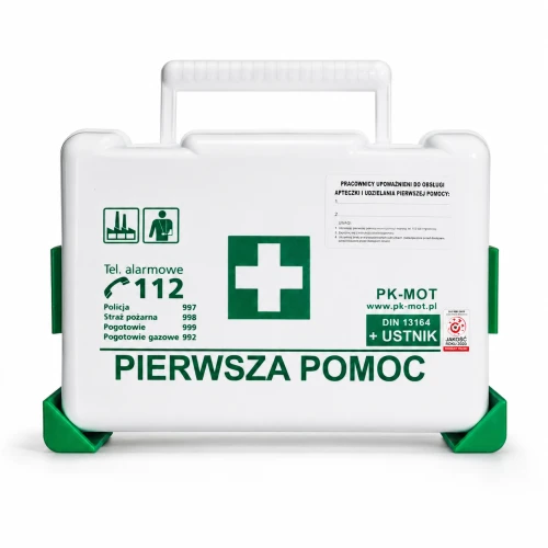 Apteczka pierwszej pomocy medyczną biała
