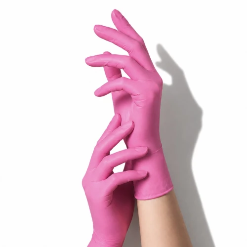 Nitrylowe rękawiczki Mercator Nitrylex kolor magenta