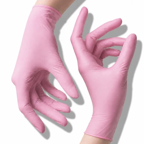 Nitrylowe rękawiczki Mercator Nitrylex kolor pink różowe