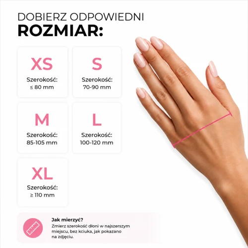 Rozmiary rękawiczek Nitrylex
