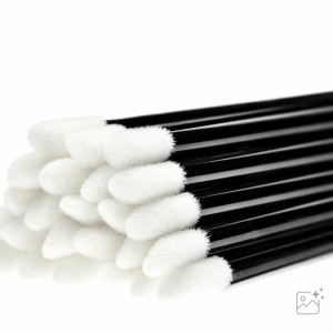 Aplikatory welurowe do rzęs - Czarne - 50 szt.