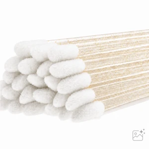Aplikatory welurowe do rzęs brokatowe - Złote - 50 szt. 