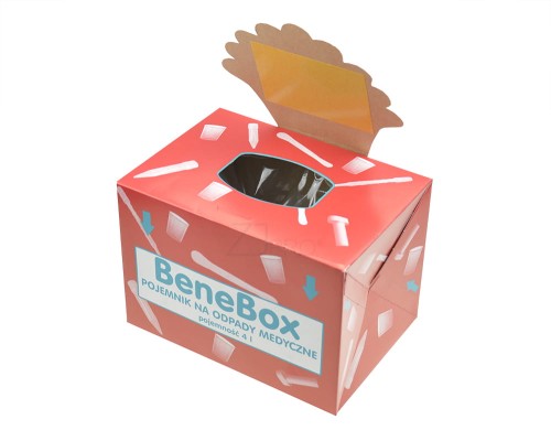 Pojemnik kartonowy na odpady medyczne Bene Box 4L