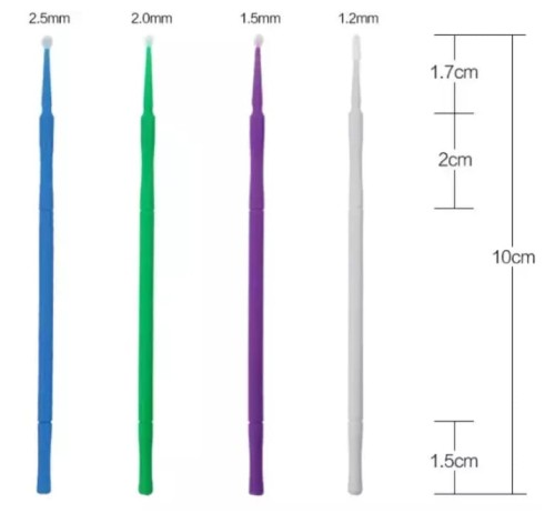 Aplikator Microbrush Bezwłókienkowy rozmiar 1,5 mm - 100 szt