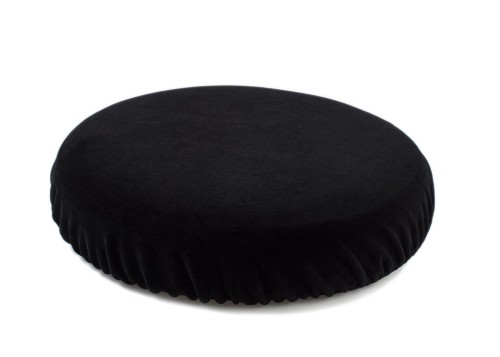 Pokrowiec na taboret kosmetyczny welurowy - czarny 35/40cm