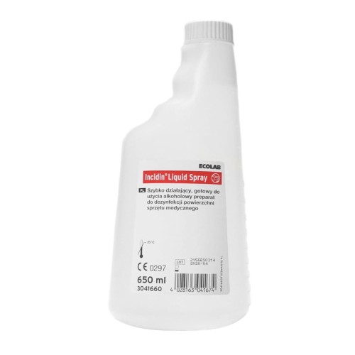 Incidin Liquid Spray Ecolab 650 ml Płyn do dezynfekcji powierzchni i narzędzi