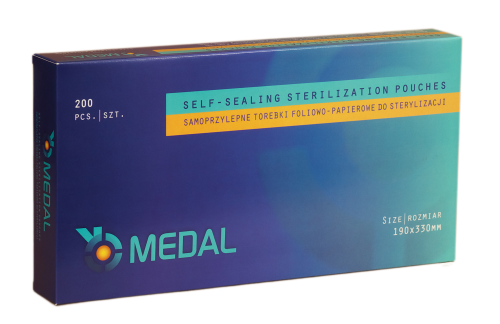 Torebki do sterylizacji Medal 190x330 cm 200 szt.
